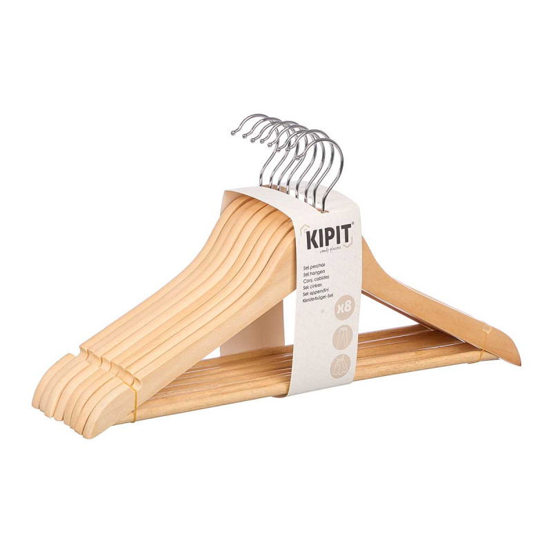 CONJUNTO 8 CABIDES MADEIRA 44,5X23CM