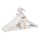 SET 8 PERCHA MADERA BLANCA 44,5X23CM