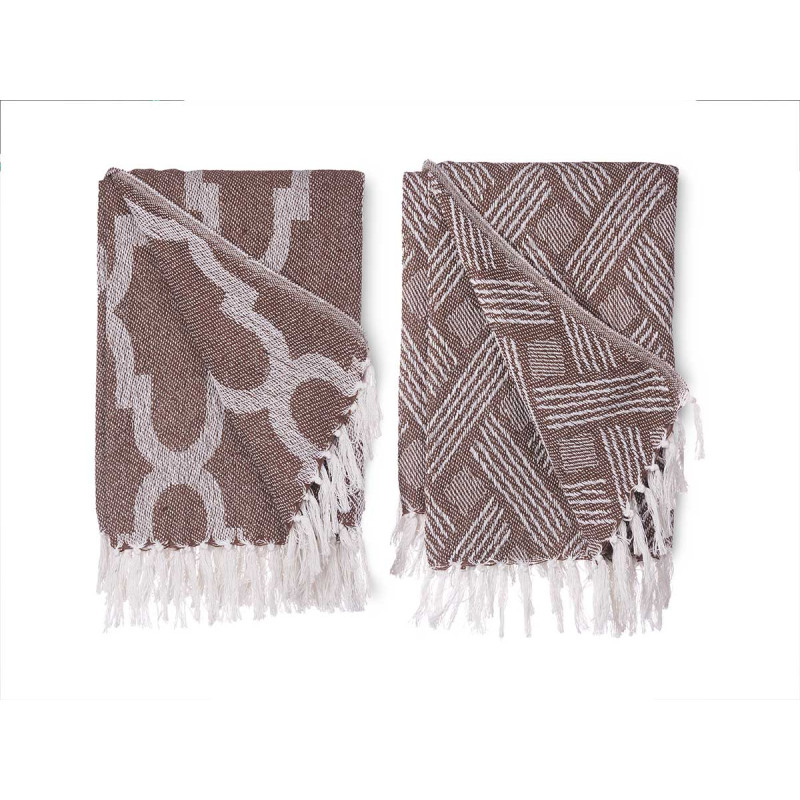 MULTIUSO JACQUARD MARRON 180 X 220 CM SURT 2