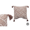 CUSCINO JACQUARD MARRONE 45X45 CM SURT 2