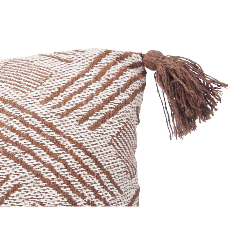 ALMOFADA JACQUARD CASTANHA 45X45 CM SORT 2