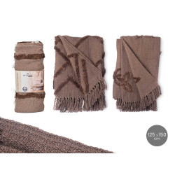 MULTIUSO RICAMATO MARRONE 125 X 150 CM ASSORT 3