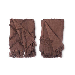 EMBROIDERY MULTIPURPOSE BROWN 135X150CM ASSORT 3