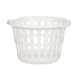 ROUND BASKET 40CM DIAM WHITE OPENWORK 