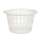 ROUND BASKET 40CM DIAM WHITE OPENWORK 