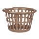 ROUND BASKET 40CM DIAM TAUPE OPENWORK 