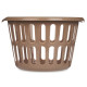 ROUND BASKET 40CM DIAM TAUPE OPENWORK 