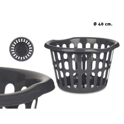 ROUND BASKET 40CM DIAM ANTHRACITE OPENWORK 