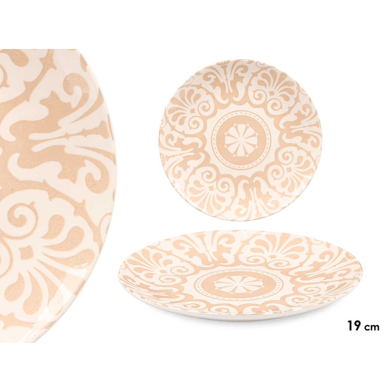 PRATO SOBREMESA AZAHAR CREME 19CM