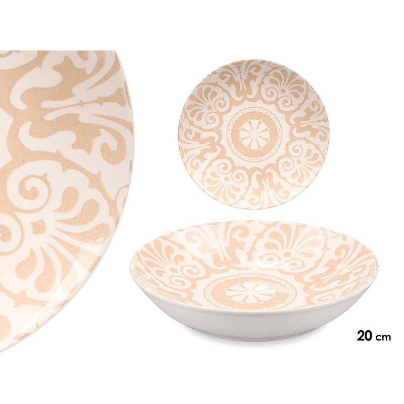 ASSIETTE AZAHAR CREUSE CRÈME 20CM