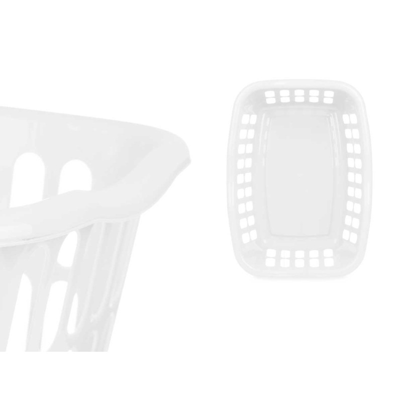 CESTO RECTANGULAR 58X42CM CALADO BLANCO