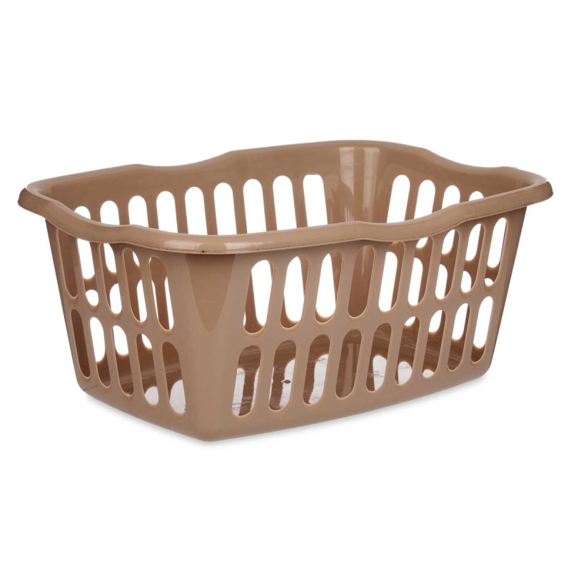 CESTO RECTANGULAR 58X42CM CALADO TAUPE
