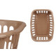 RECTANGULAR BASKET 58X42CM DIAM TAUPE OPENWORK 