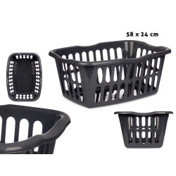 RECTANG. BASKET 58X42CM DIAM ANTHRACITE OPENWORK 