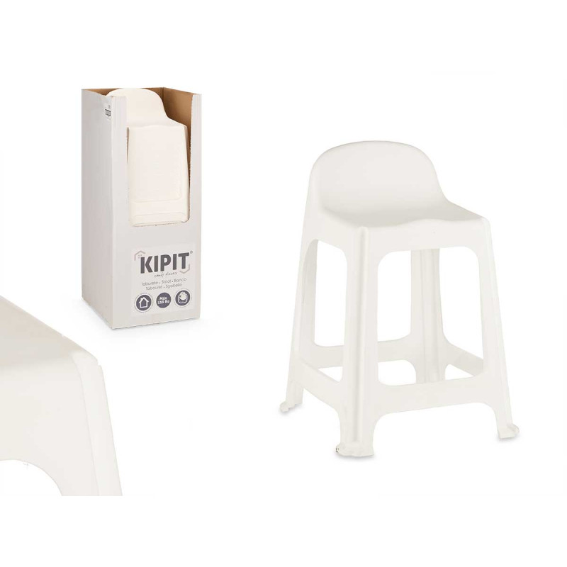 SGABELLO ALTO PLASTICA BIANCA