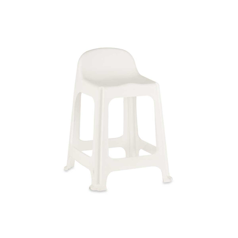 SGABELLO ALTO PLASTICA BIANCA