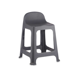 SGABELLO ALTO IN PLASTICA GRIGIO