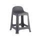 SGABELLO ALTO IN PLASTICA GRIGIO