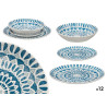 ENSEMBLE 12PCS VAISSELLE MEDINA BLEU GRIS