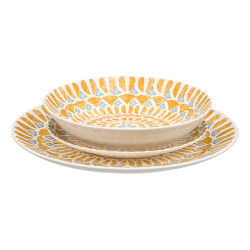 SET 12PCS MEDINA SERVIZIO DA TAVOLA SENAPE GRIGIO