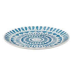 PLATO MEDINA LLANO AZUL GRIS 27CM