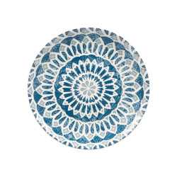 PLATO MEDINA POSTRE AZUL GRIS 19CM