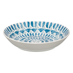 PLATO MEDINA HONDO AZUL GRIS 20CM