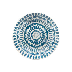 ASSIETTE MEDINA CREUSE BLEU GRIS 20CM