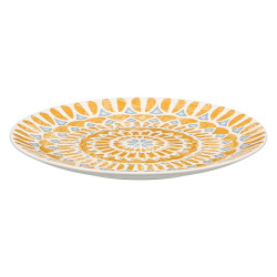 PRATO RASO MEDINA MOSTARDA CINZA 27CM