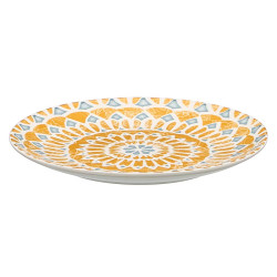 DESSERT MEDINA PLAT MUSTARD GREY 19CM