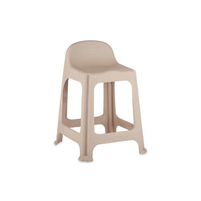 SGABELLO ALTO IN PLASTICA BEIGE