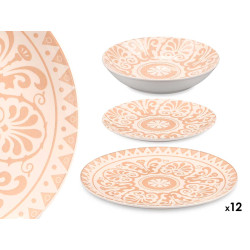 SET 12PZS VAJILLA AZAHAR CREMA