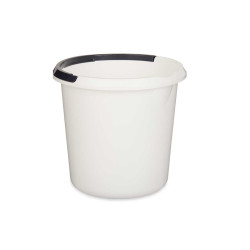 SEAU GRADUÉ EN PLASTIQUE AVEC POIGNÉE BLANC 10L