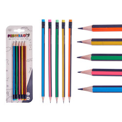 SET 5 MATITE STRISCE GOMMA