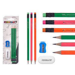 SET 3 MATITE AL FLUORO TEMPERINO GOMMA