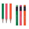 SET 3 PENCILS RUBBER SHARPENER FLUORESCENT