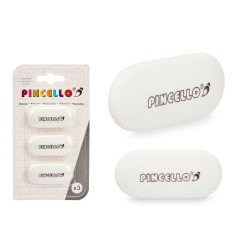 SET 3 GOMME OVALI BIANCHE