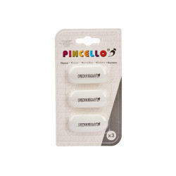 SET 3 GOMME OVALI BIANCHE