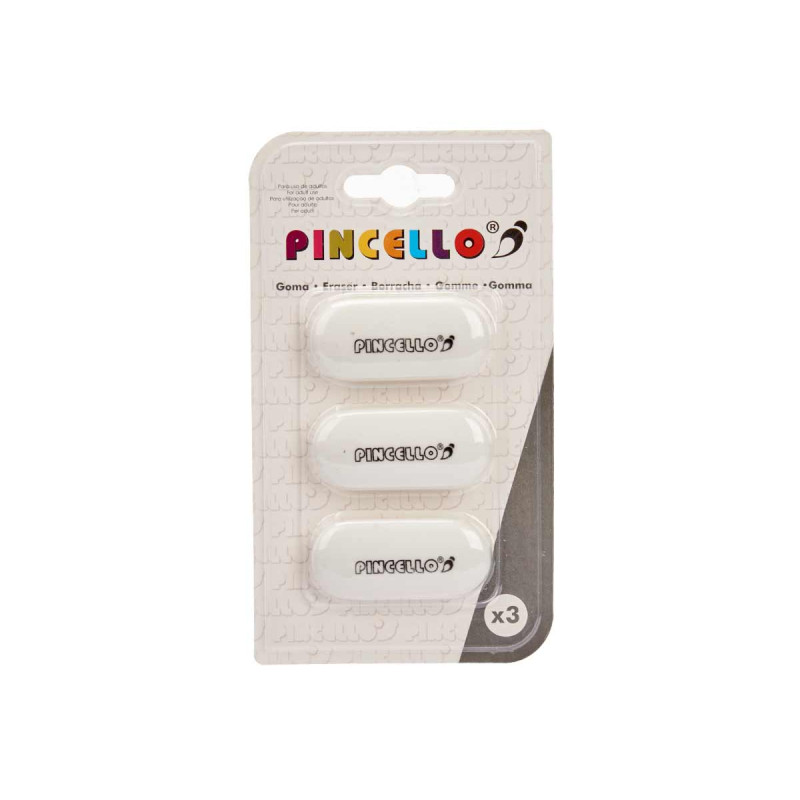 SET 3 GOMME OVALI BIANCHE