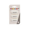 SET 3 GOMME OVALI BIANCHE
