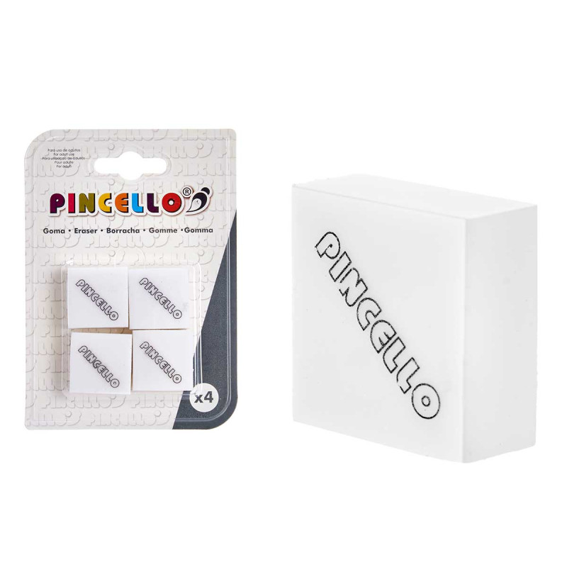 SET 4 GOMAS BORRAR BLANCAS