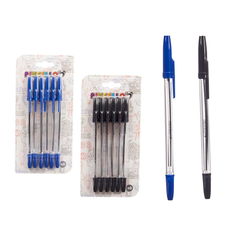 SET 6 PENNE A SFERA NORMALI ASSORT 2