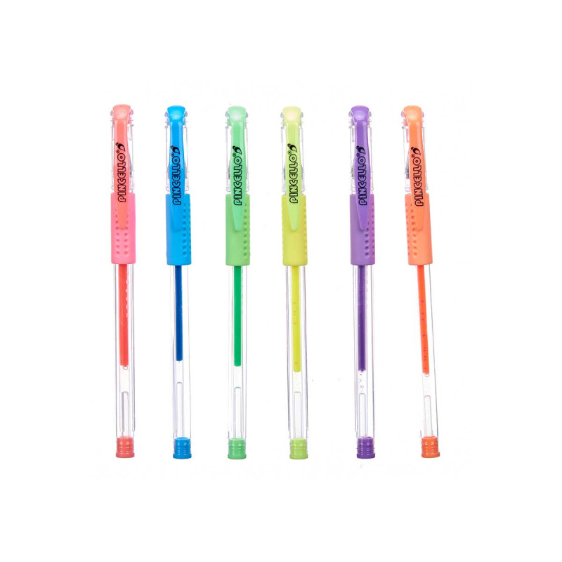 SET 6 STYLOS GEL FLUORESCENTS