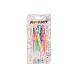 CONJ 6 CANETAS GEL FLUORESCENTE
