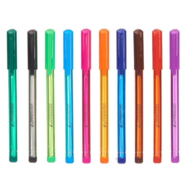 SET 10 PENNE A SFERA COLORATE