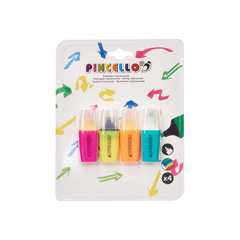 SET 4 HIGHLIGHTERS MINI