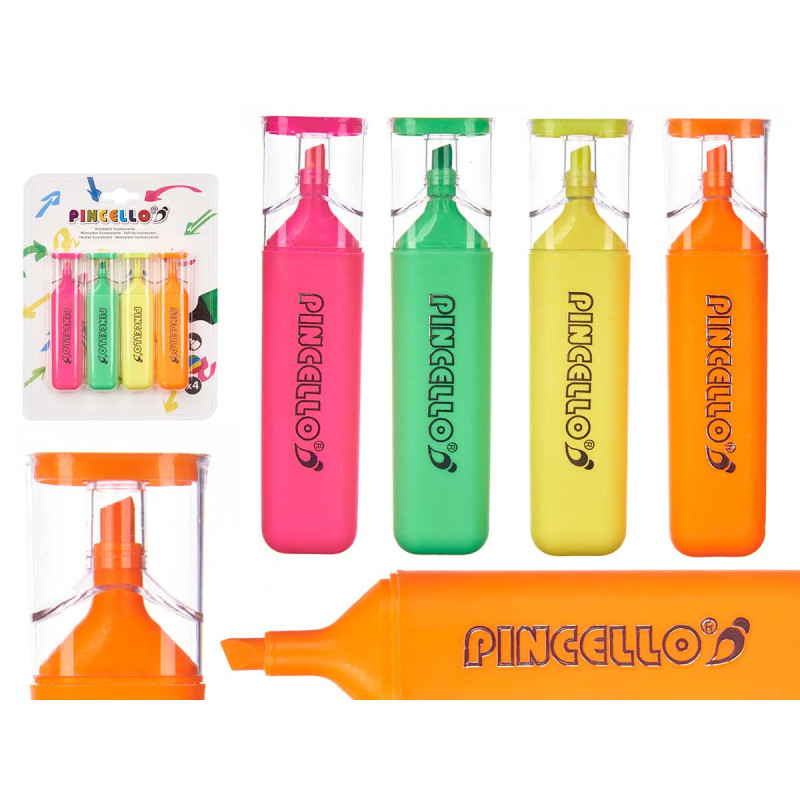 SET 4 HIGHLIGHTERS LARGE