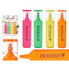 SET 4 HIGHLIGHTERS LARGE