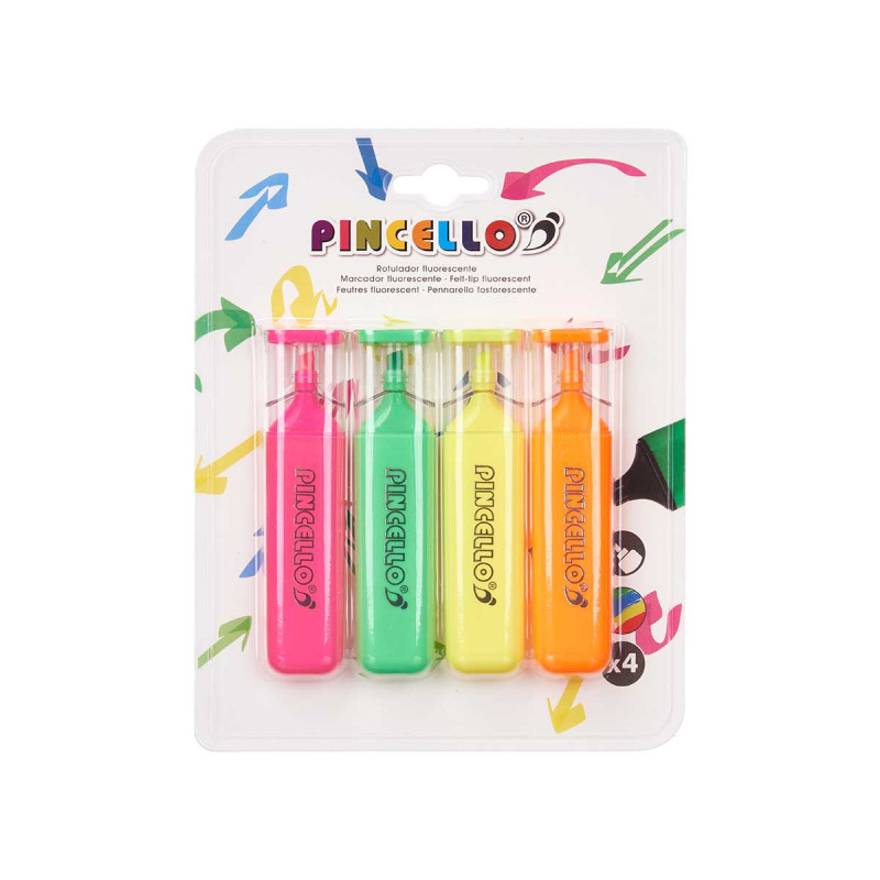 SET 4 HIGHLIGHTERS LARGE