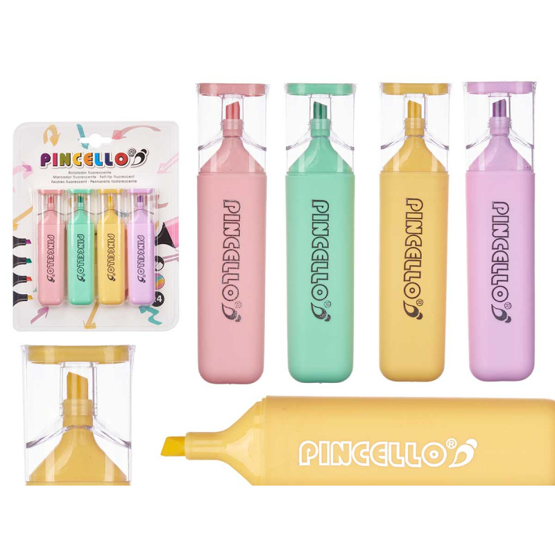 SET 4 PASTEL HIGHLIGHTERS LARGE